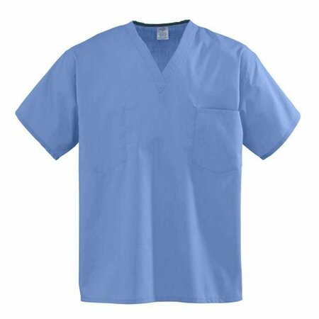 MEDLINE Premier Cloth Scrub Top, X Large, Set In Sleeves, Ceil, Fashion Seal Color Coding 710PTHXL-CF